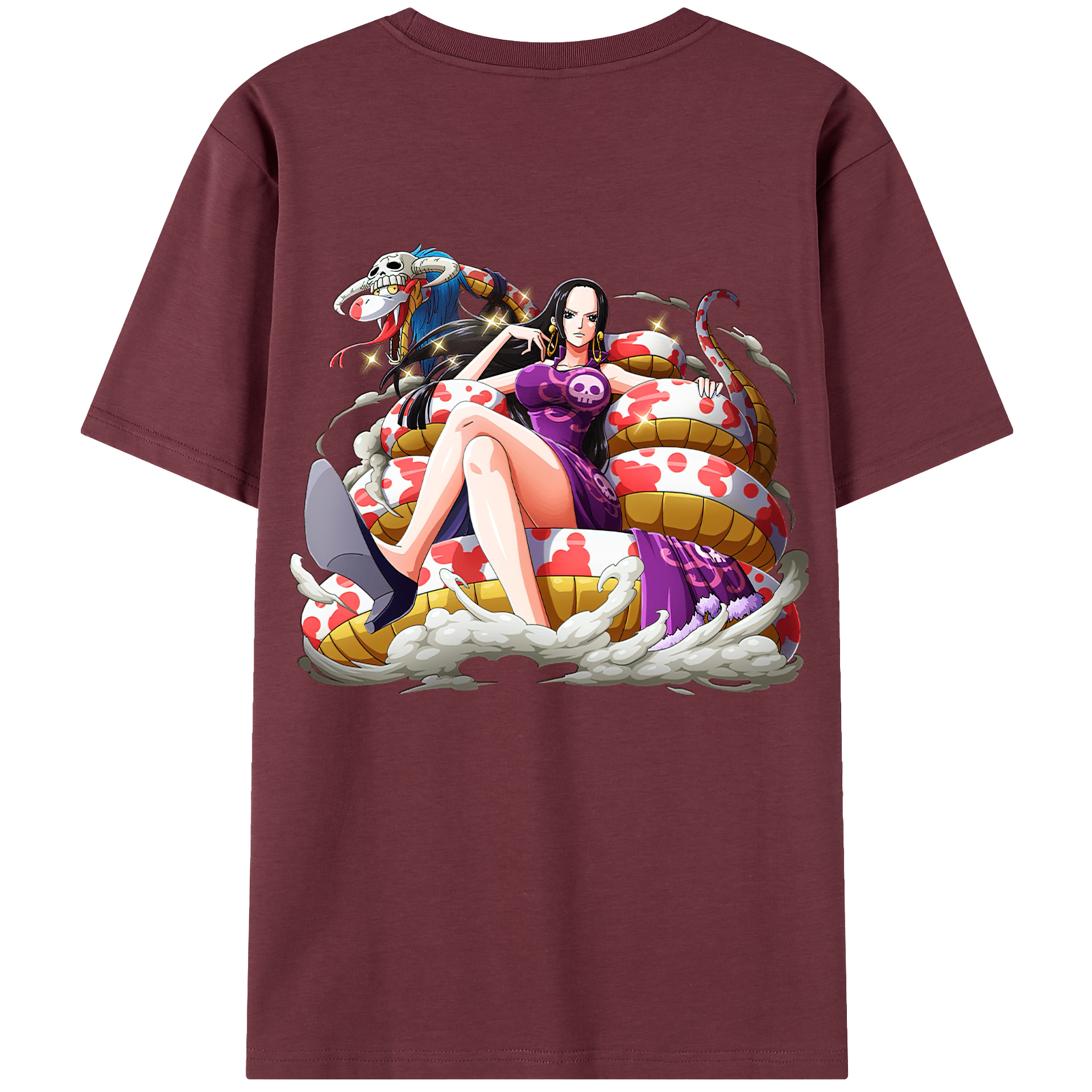 ワンピース ボア・ハンコック ONE PIECE Boa·Hancock 綿100％半袖Tシャツ（背面プリント）
